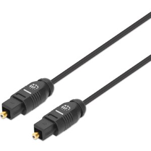 Kabel digitalni optični avdio Toslink MANHATTAN, 2xToslink S/PDIF moški, 3 m, črne barve