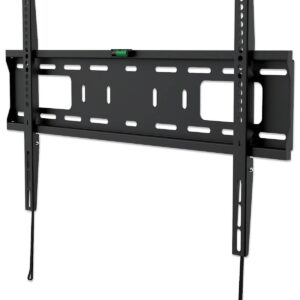 Stenski fiksni TV nosilec 37''-75'' MANHATTAN, 50kg, črne barve, ultra tanek
