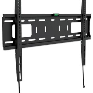 Stenski fiksni TV nosilec 37''-75'' MANHATTAN, 50kg, črne barve, ultra tanek