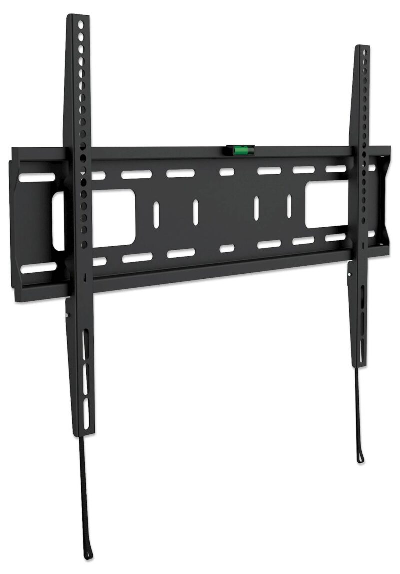 Stenski fiksni TV nosilec 37''-75'' MANHATTAN, 50kg, črne barve, ultra tanek
