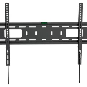 Stenski fiksni TV nosilec 37''-75'' MANHATTAN, 50kg, črne barve, ultra tanek