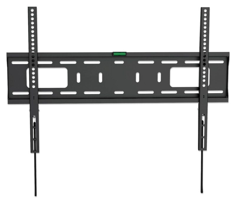 Stenski fiksni TV nosilec 37''-75'' MANHATTAN, 50kg, črne barve, ultra tanek