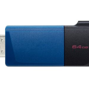 USB disk Kingston 64GB DT Exodia M, 3.2 Gen1, črno moder, drsni priključek