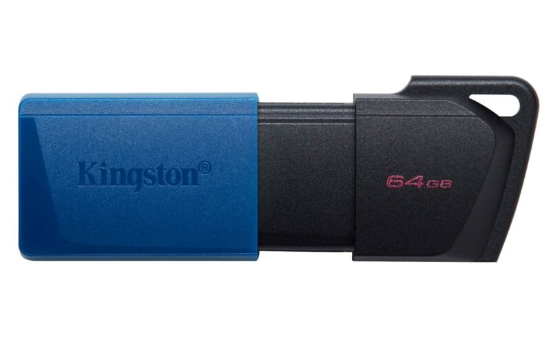 USB disk Kingston 64GB DT Exodia M, 3.2 Gen1, črno moder, drsni priključek