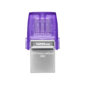 USB C & USB DISK Kingston 128GB DT microDuo3G3, 3.2 Gen1, OTG, s pokrovčkom