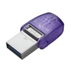 USB C & USB DISK Kingston 128GB DT microDuo3G3, 3.2 Gen1, OTG, s pokrovčkom