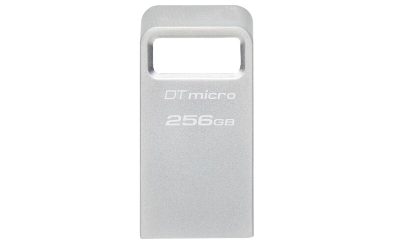 USB DISK KINGSTON 256GB DT Micro, 3.1, srebrn, kovinski, micro format, 3.2, srebrn, kovinski