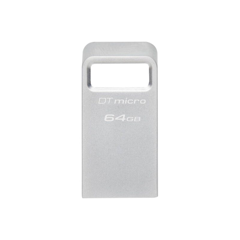 USB DISK KINGSTON 64GB DT Micro, 3.1, srebrn, kovinski, micro format, 3.2, srebrn, kovinski