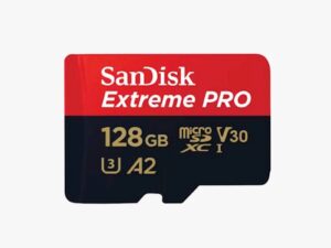 SDXC SANDISK MICRO 128GB EXTREME PRO, 200/90MB/s, A2, UHS-I, C10, V30, U3, adapter