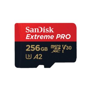 SDXC SANDISK MICRO 256GB EXTREME PRO, 200/140MB/s, A2, UHS-I, V30, C10, U3, adapter