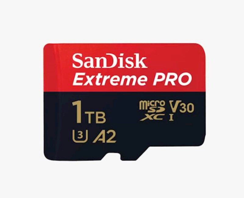 SDXC SANDISK MICRO 1TB EXTREME PRO, 200/140MB/s, A2, UHS-I, U3, V30, C10, A2, adapter