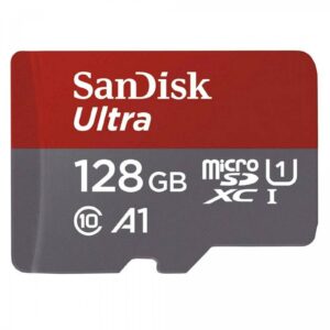 SDXC SANDISK MICRO 128GB ULTRA, 140MB/s, UHS-I, C10, A1, adapter SDXC SANDISK MICRO 128GB ULTRA, 140MB/s, UHS-I, C10, A1, adapter