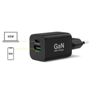 Napajalnik PORT GaN USB-C/ USB-A 45W