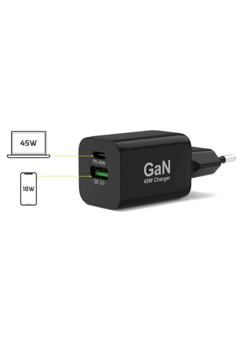 Napajalnik PORT GaN USB-C/ USB-A 45W