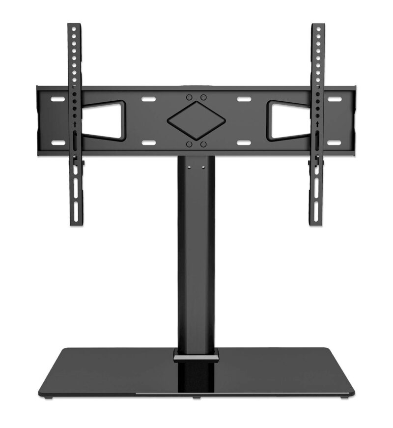 Namizni TV nosilec 32''-65'' MANHATTAN 45kg, po višini nastavljiv, črne barve