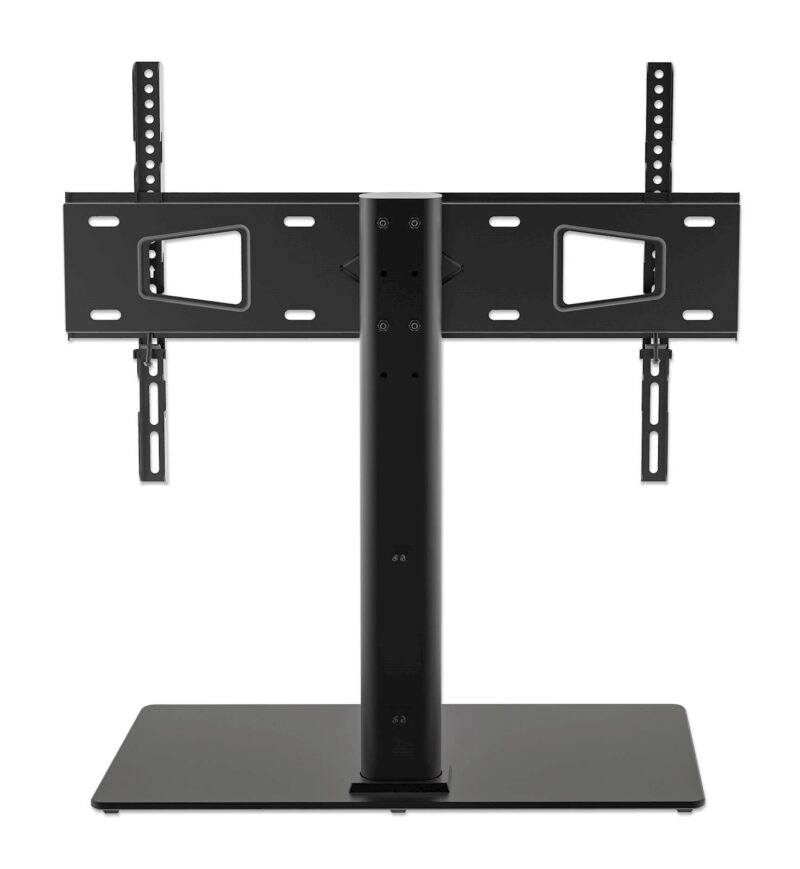 Namizni TV nosilec 32''-65'' MANHATTAN 45kg, po višini nastavljiv, črne barve