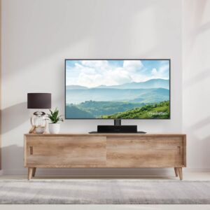 Namizni TV nosilec 32''-65'' MANHATTAN 45kg, po višini nastavljiv, črne barve