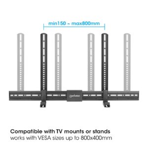 Univerzalni nosilec za sound bar MANHATTAN, 15kg, črne barve