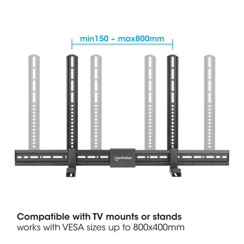 Univerzalni nosilec za sound bar MANHATTAN, 15kg, črne barve