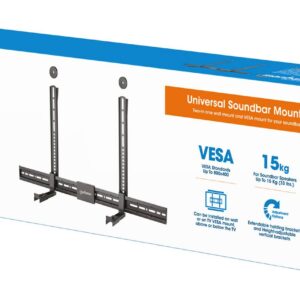 Univerzalni nosilec za sound bar MANHATTAN, 15kg, črne barve