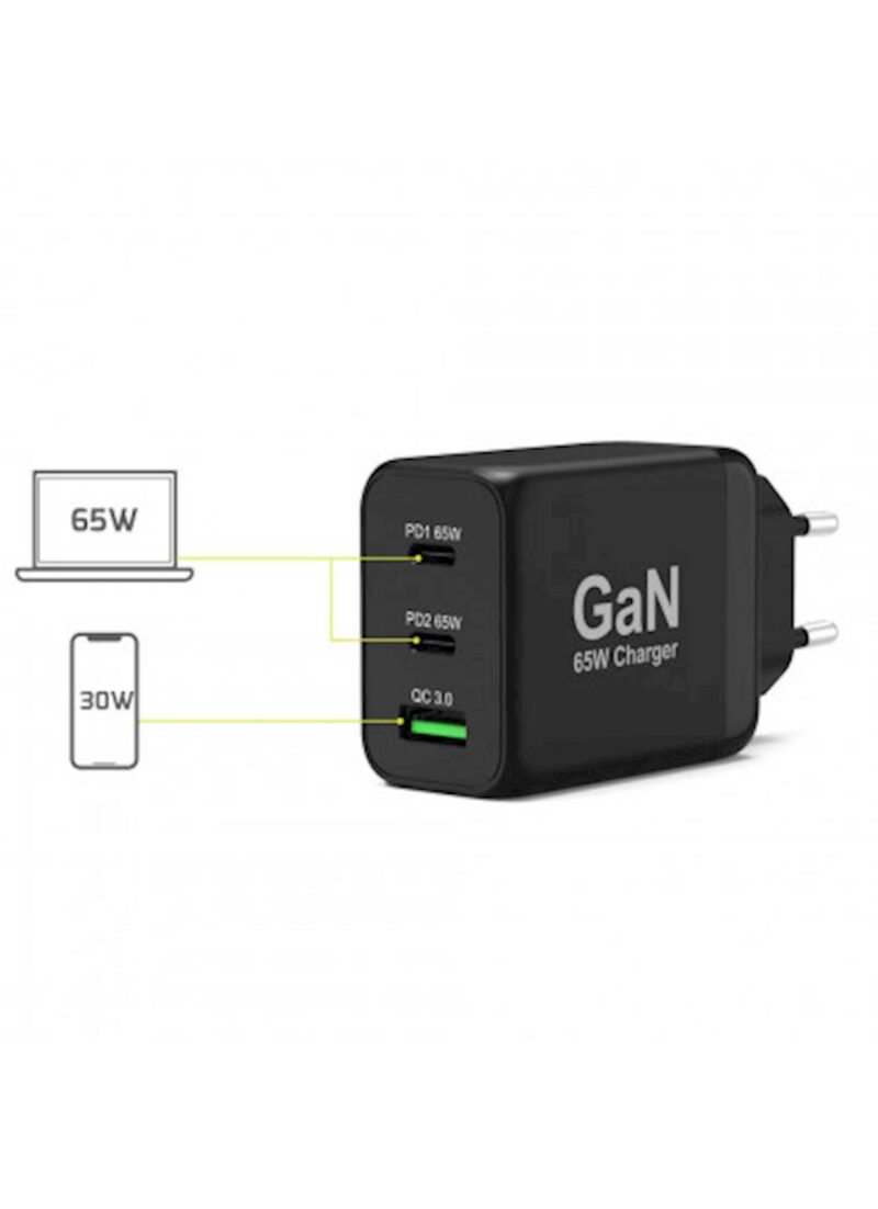 Napajalnik PORT GaN USB-C/ USB-A 65W