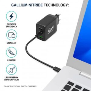 Napajalnik PORT GaN USB-C/ USB-A 65W