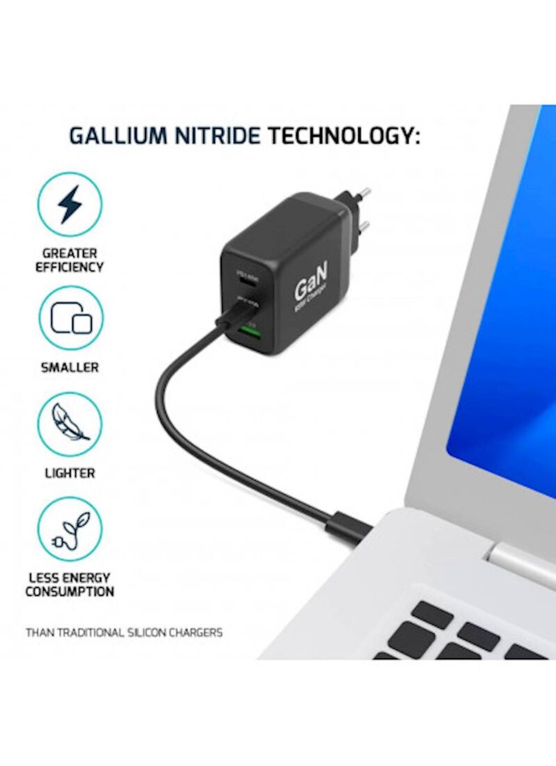 Napajalnik PORT GaN USB-C/ USB-A 65W