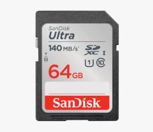 SDXC SanDisk 64GB Ultra, 140MB/s, UHS-I, C10