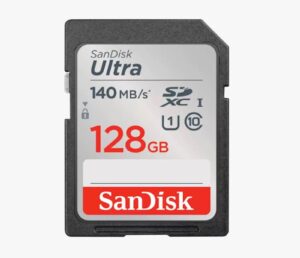 SDXC SanDisk 128GB Ultra, 140MB/s, UHS-I, C10