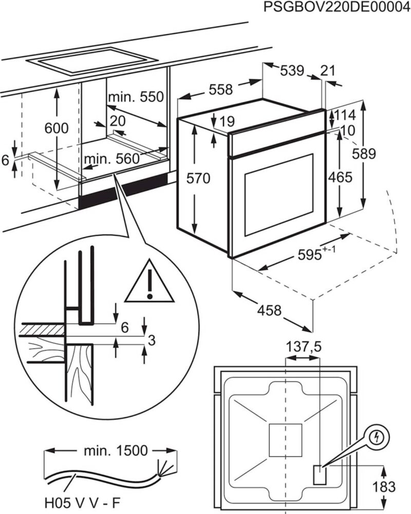 Vgradna pečica Electrolux EOH3H00BX, AquaClean