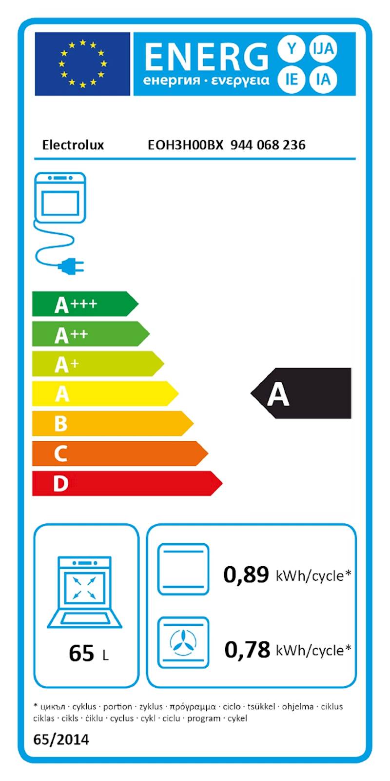 Vgradna pečica Electrolux EOH3H00BX, AquaClean