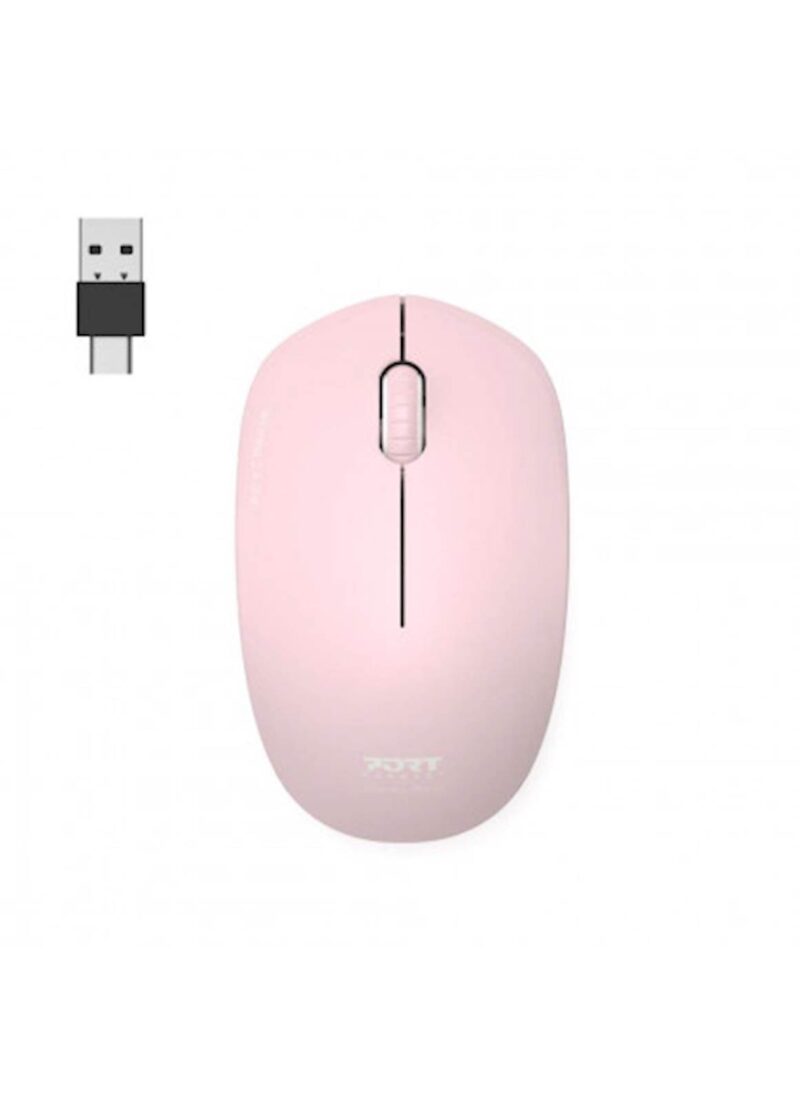 Miška PORT WL USB-A/USB-C roza Miška PORT WL USB-A/USB-C roza