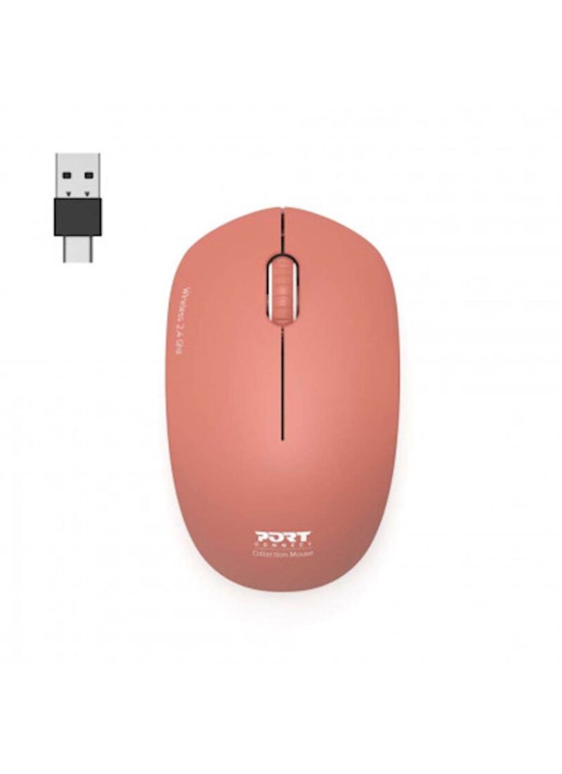 Miška PORT WL USB-A/ USB-C rdeča Miška PORT WL USB-A/ USB-C rdeča