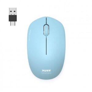 Miška PORT WL USB-A/USB-C svetlo modra
