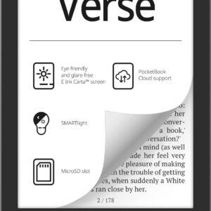 Elektronski bralnik PocketBook Verse, siv