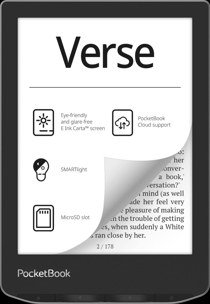 Elektronski bralnik PocketBook Verse, siv