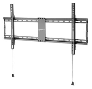 Stenski fiksni TV nosilec 43''-100'' MANHATTAN, 70kg, črne barve, ultra tanek