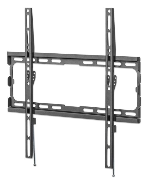 Stenski fiksni TV nosilec 32''-70'' MANHATTAN, 40kg, črne barve, ultra tanek