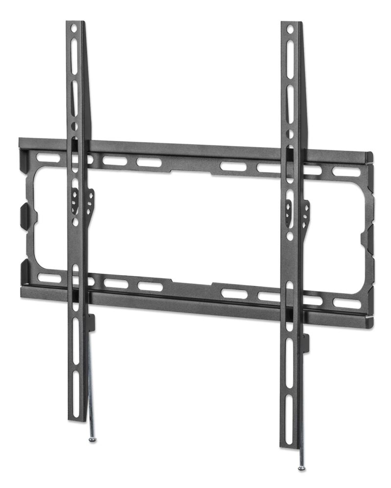 Stenski fiksni TV nosilec 32''-70'' MANHATTAN, 40kg, črne barve, ultra tanek