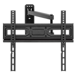 Stenski TV nosilec roka 32''-55'' MANHATTAN, 35kg, enojna roka, naklon +10 do -15°, črne barve