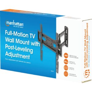 Stenski TV nosilec roka 32''-55'' MANHATTAN, 35kg, enojna roka, naklon +10 do -15°, črne barve