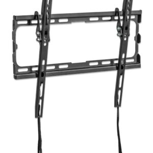 Stenski nagibni TV nosilec 32''-70'' MANHATTAN, 35kg, naklon 0° do -8°, črne barve