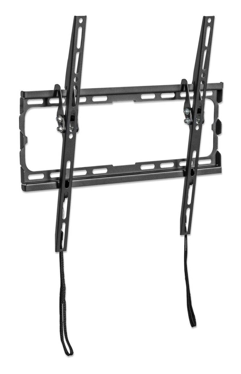 Stenski nagibni TV nosilec 32''-70'' MANHATTAN, 35kg, naklon 0° do -8°, črne barve