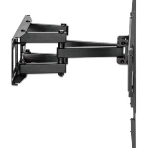 Stenski TV nosilec roka 37''-80'' MANHATTAN, 40kg, dvojna roka, naklon -15° do 5°, črne barve