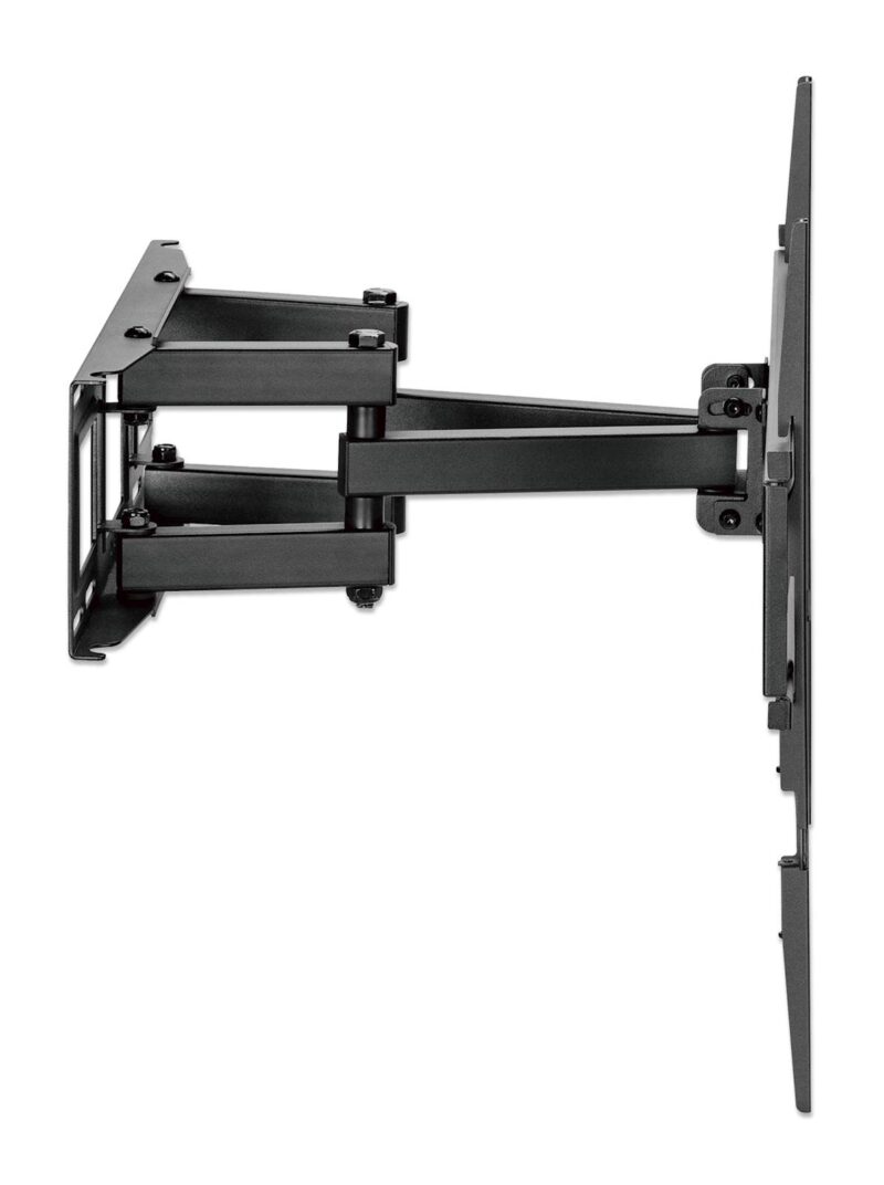 Stenski TV nosilec roka 37''-80'' MANHATTAN, 40kg, dvojna roka, naklon -15° do 5°, črne barve