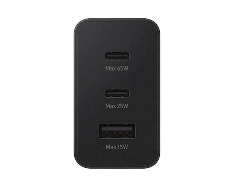 SAMSUNG ADAPTER HITRI TRIO 2x TYPE-C +1x USB-A 65W BLACK