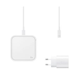 SAMSUNG BREZŽIČNA POLNILNA POS.+ADAPTER+KABEL15W BELA