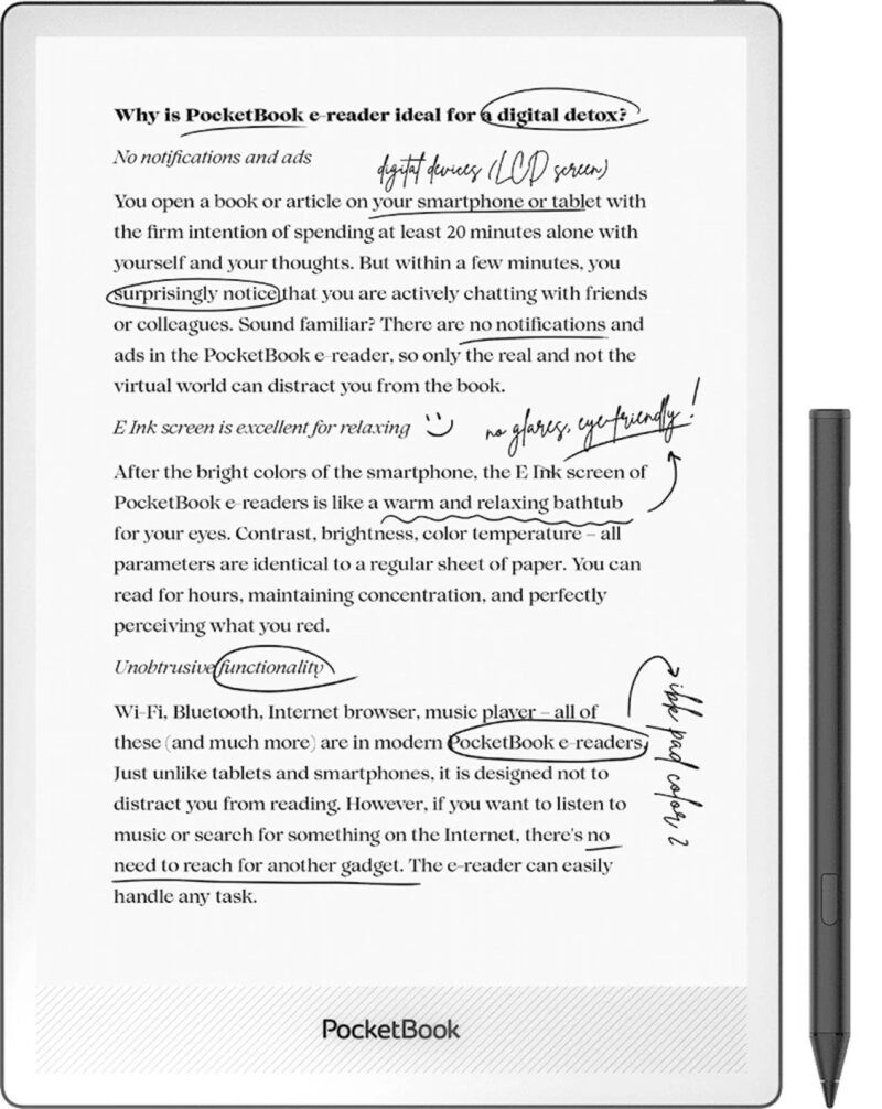 Elektronski bralnik PocketBook InkPad One, črn