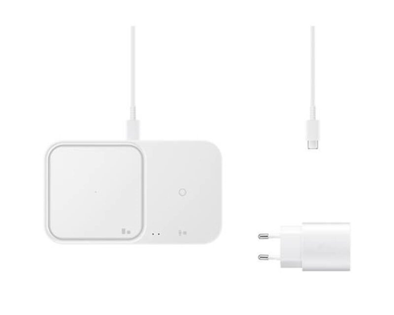 SAMSUNG BREZŽIČNA POLNILNA DUO POSTAJA +ADAPTER IN KABEL 15W BELA SAMSUNG BREZŽIČNA POLNILNA DUO POSTAJA +ADAPTER IN KABEL 15W BELA