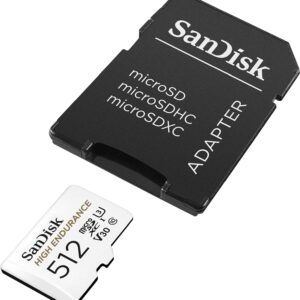 SDXC SANDISK MICRO 512GB HIGH ENDURANCE VIDEO, 100/40MB/s, UHS-I, U3, C10, V30, adapter